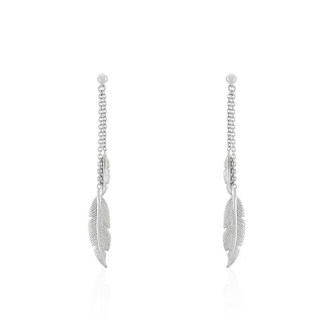Boucles D'oreilles Pendantes Argent Blanc Irene - Pendantes Femme | Marc Orian
