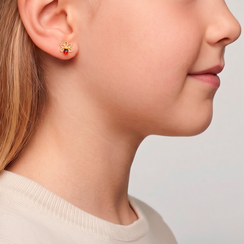 Boucles D'Oreilles Puces Chizoba Or Jaune - Puces Enfant | Marc Orian