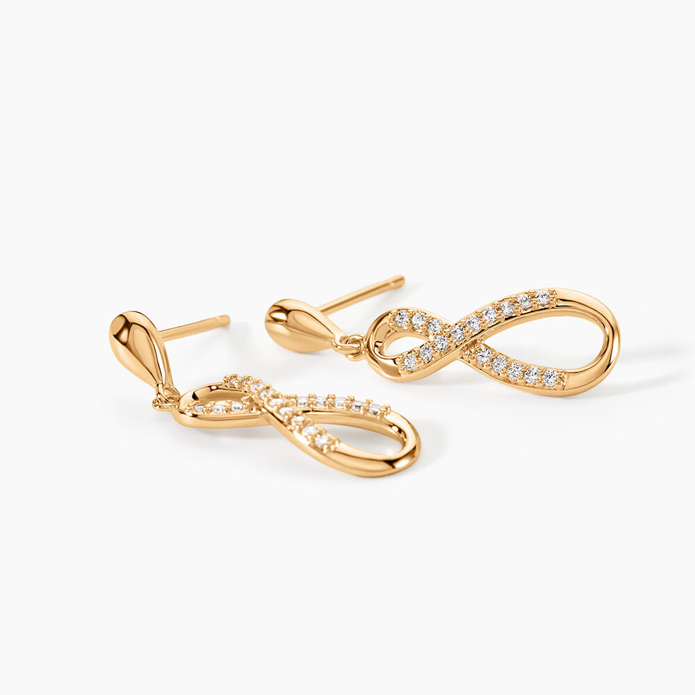 Boucles D'oreilles Pendantes Dunya Plaqu&eacute; Or Jaune Oxyde De Zirconium - Pendantes Femme | Marc Orian