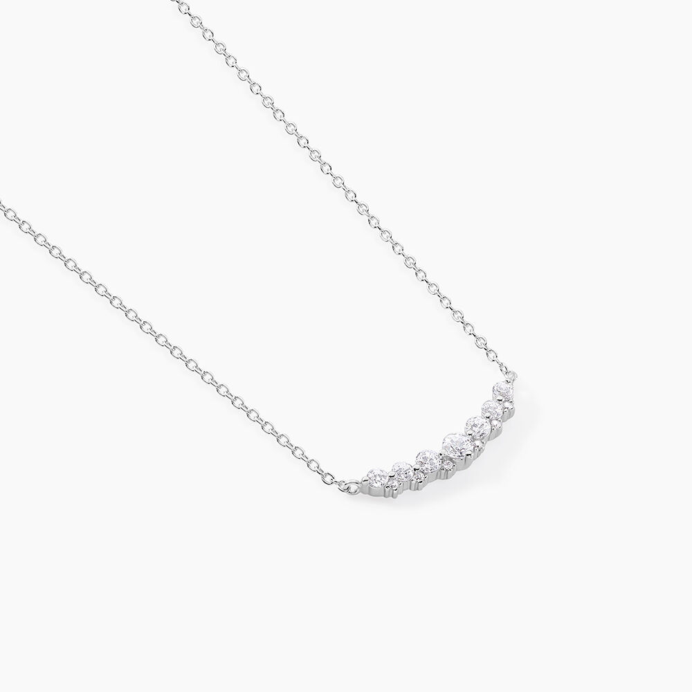 Collier Aliah Argent Blanc Oxyde De Zirconium - Colliers avec pierres Femme | Marc Orian