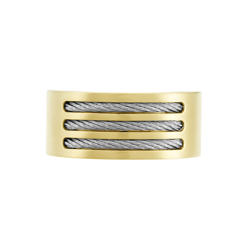 Bague Andro Acier Bicolore - Bagues grosses Homme | Marc Orian