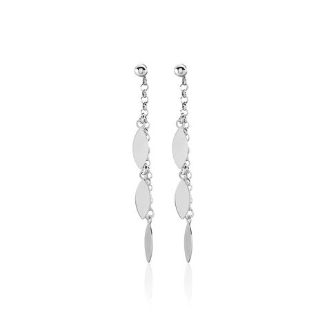 Boucles D'oreilles Pendantes Argent Blanc Osama - Boucles d'oreilles Pendantes Femme | Marc Orian