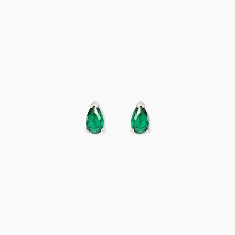 Boucles D'Oreilles Puces Ma&euml;llys Argent Blanc Oxyde De Zirconium - Puces Femme | Marc Orian