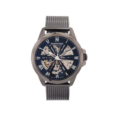 Montre Montignac Round Automatique Noir - Montres automatiques Homme | Marc Orian