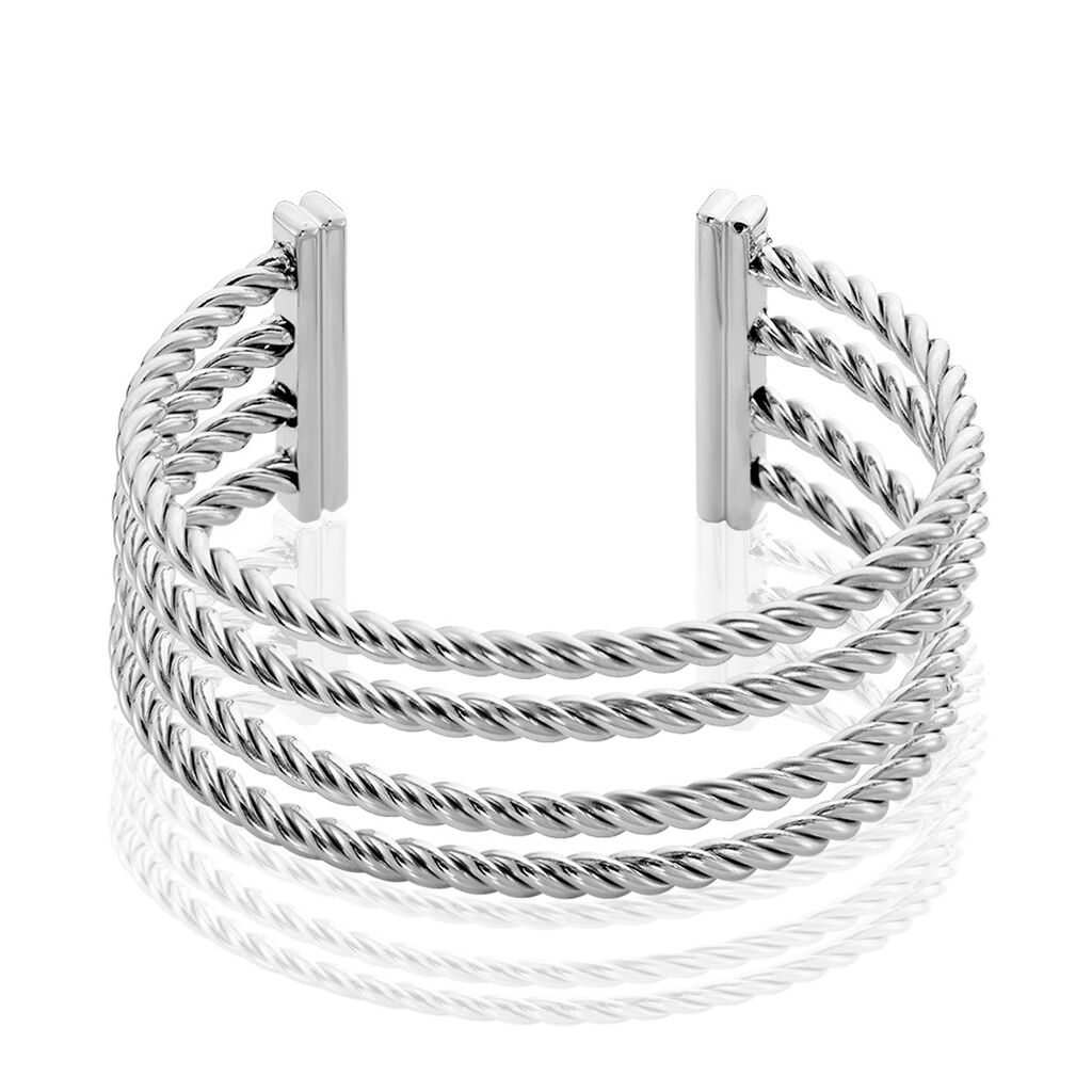Jonc Ouvert Acier Blanc Galaad - Bracelets joncs Femme | Marc Orian