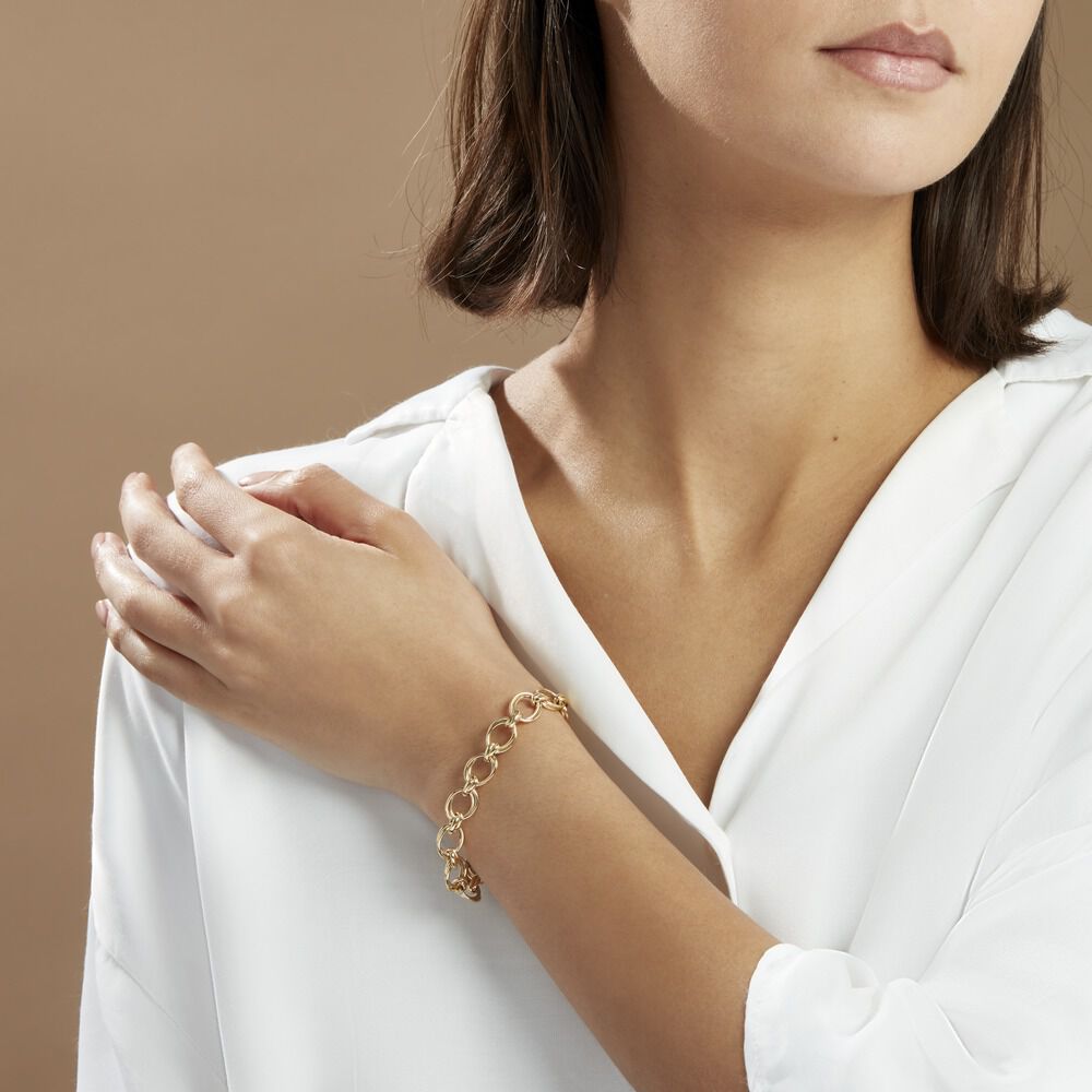 Bracelet Aaron Maille Fantaisie Or Jaune - Bracelets chaînes Femme | Marc Orian