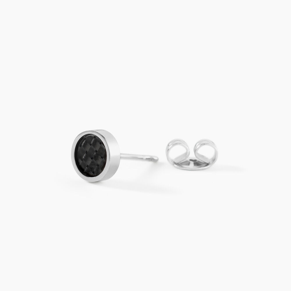 Boucles D'oreilles Puces Phebus Him Classique Acier Blanc - Puces Homme | Marc Orian