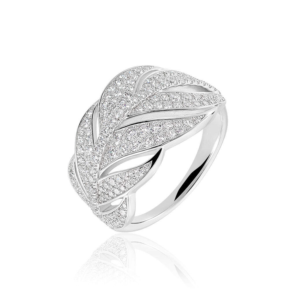 Bague Lonie Argent Blanc Oxyde De Zirconium - Bagues avec pierre Femme | Marc Orian