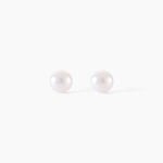 Boucles D'oreilles Puces Kesya Nacres Bouton Or Jaune Perle De Culture - Boucles d'oreilles mariage Famille | Marc Orian
