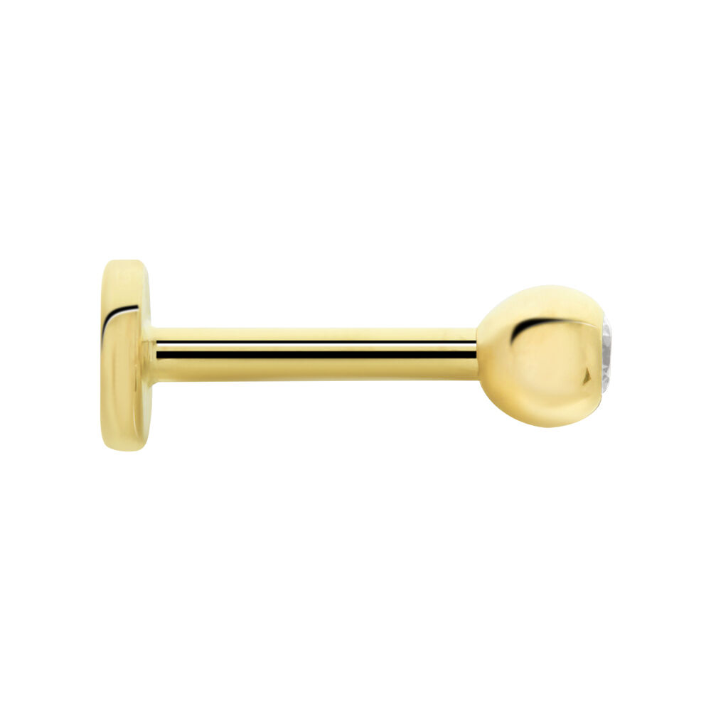 Piercing De Labret Or Jaune Acanta Oxyde De Zirconium - Piercings Femme | Marc Orian