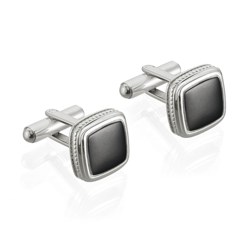 Boutons De Manchette Acier Bicolore Leucetios - Boutons de manchette Homme | Marc Orian