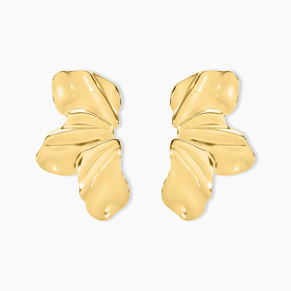 Boucles D'oreilles Puces Myria Acier Jaune - Puces Femme | Marc Orian
