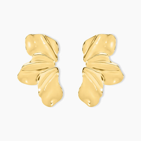 Boucles D'oreilles Puces Myria Acier Jaune - Puces Femme | Marc Orian