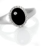 Bague Argent Blanc Lugus Email Et Oxyde De Zirconium - Bijoux fantaisie Femme | Marc Orian