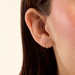 Boucles D'Oreilles Puces Priscilla Argent Dor&eacute; A L'Or 750/1000 Oxyde De Zirconium - Puces Femme | Marc Orian