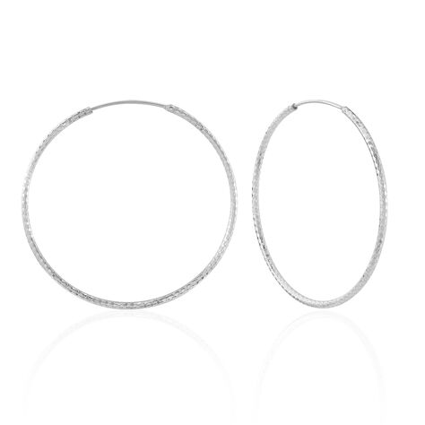Créoles Argent Blanc Agathe - Créoles Femme | Marc Orian