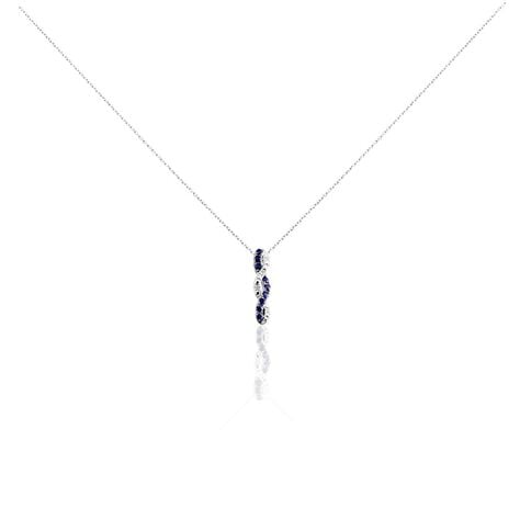 Collier Ligera Or Blanc Saphir Et Diamant - Colliers avec pierres Femme | Marc Orian