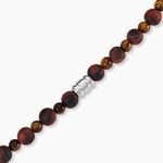 Bracelet Younes Acier Argent&eacute; Oeil De Tigre - Bracelets cordons Homme | Marc Orian
