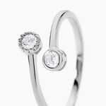 Bague Ajustable Mechte 1 Argent Blanc Oxyde De Zirconium - Bijoux fantaisie Femme | Marc Orian