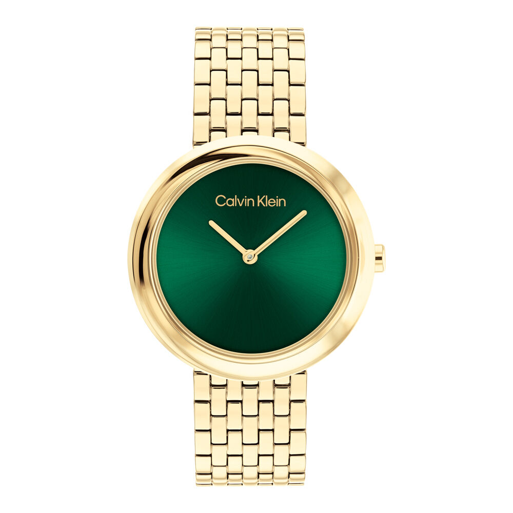 Montre Calvin Klein Twisted Bezel Vert - Montres &eacute;tanches Femme | Marc Orian