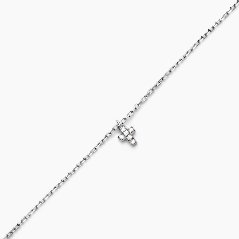 Bracelet Siem Argent Blanc Oxyde De Zirconium - Bracelets chaînes Femme | Marc Orian