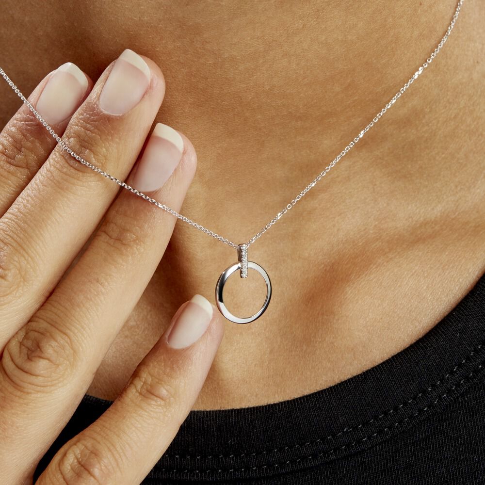 Collier Melissande Or Blanc Diamant - Colliers avec pierres Femme | Marc Orian