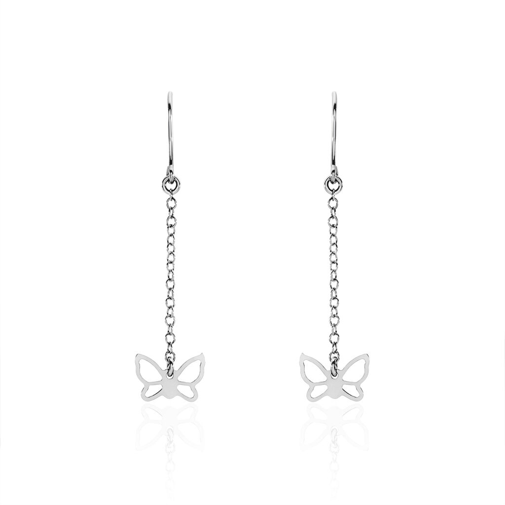 Boucles D'oreilles Pendantes Graziella Argent Blanc - Pendantes Femme | Marc Orian