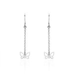 Boucles D'oreilles Pendantes Graziella Argent Blanc - Pendantes Femme | Marc Orian