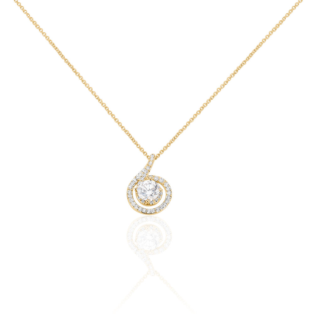 Collier Florentina Plaqu&eacute; Or Jaune Oxyde De Zirconium - Colliers avec pierres Femme | Marc Orian