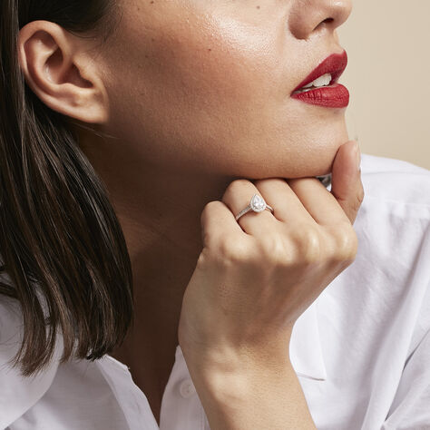 Bague Pascalyne Argent Blanc Oxyde De Zirconium - Bagues Solitaire Femme | Marc Orian
