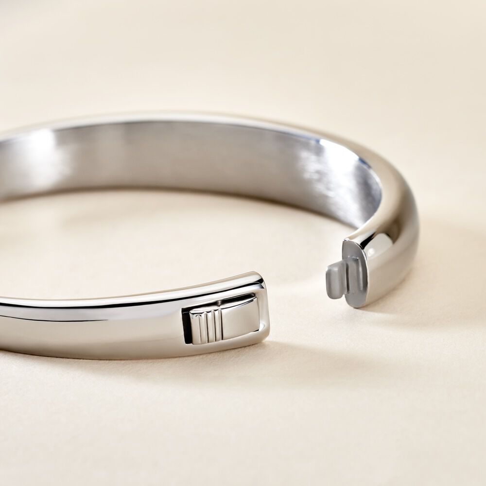 Bracelet Jonc Emilio Acier Blanc - Bracelets joncs Femme | Marc Orian