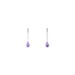 Boucles D'oreilles Pendantes Goutte Or Blanc Amethyste - Pendantes Femme | Marc Orian