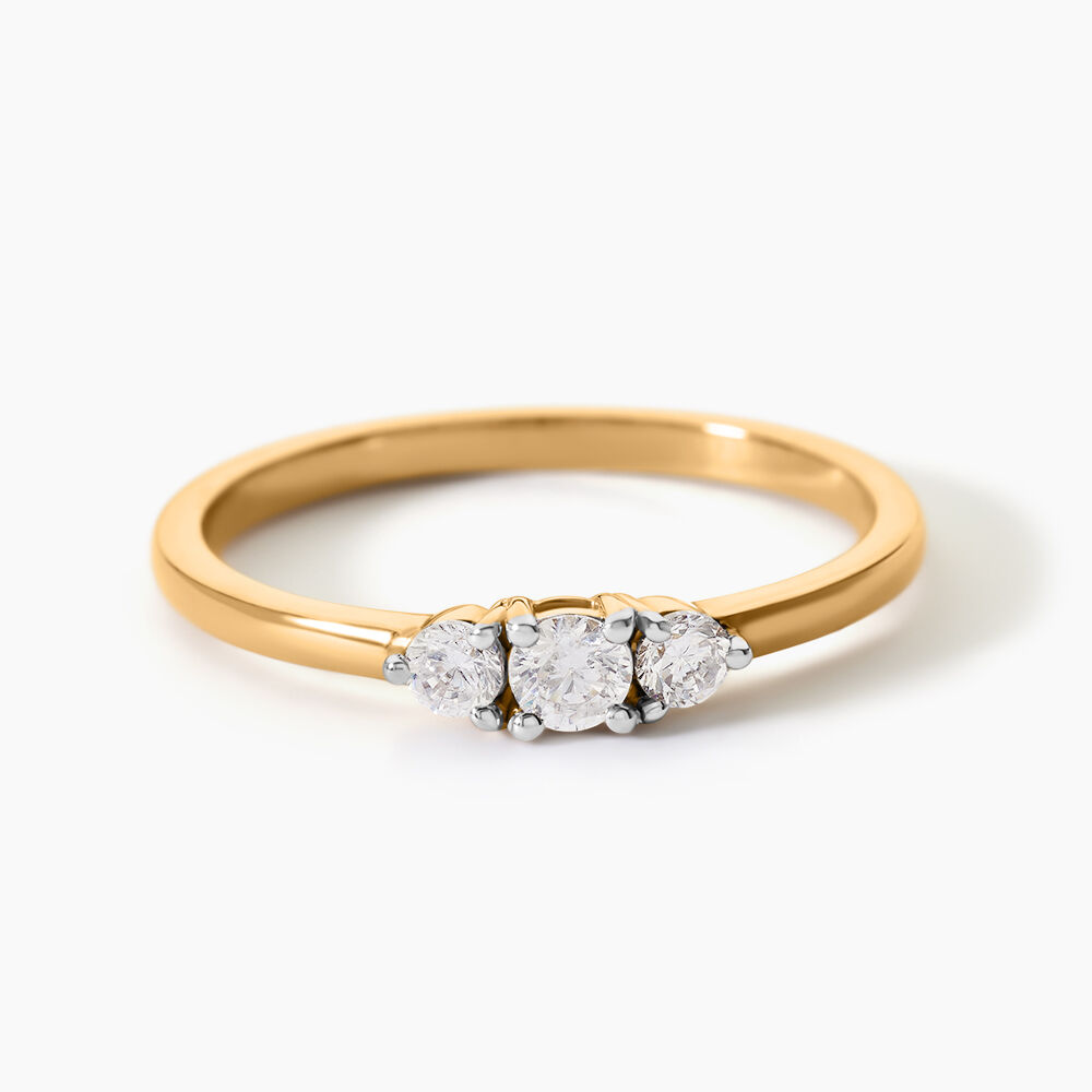 Bague Georgia Plaqu&eacute; Or Jaune Oxyde De Zirconium - Bijoux fantaisie Femme | Marc Orian