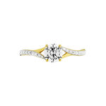 Bague Evita Or Jaune Oxyde De Zirconium - Solitaires Femme | Marc Orian