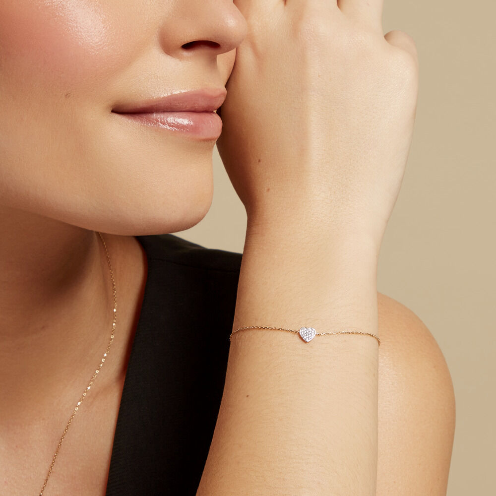 Bracelet Eclat D'amour Or Jaune Oxyde De Zirconium - Bracelets chaînes Femme | Marc Orian