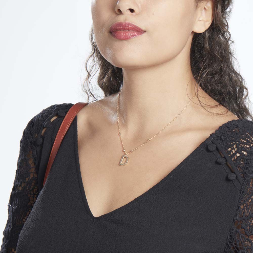 Collier Plaqué Or Jaune Lettra - Colliers fantaisie Femme | Marc Orian