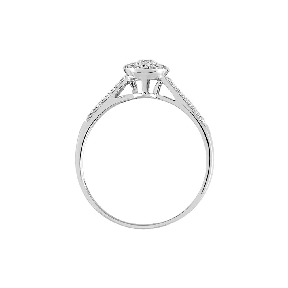 Bague Neptune Or Blanc Diamant - Solitaires Femme | Marc Orian