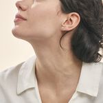 Boucles D'oreilles Puces Domitia Or Blanc Diamant - Puces Femme | Marc Orian