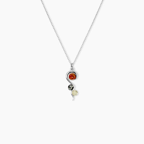 Collier Murriel Argent Blanc Ambre - Colliers avec pierres Femme | Marc Orian