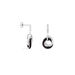 Boucles D'oreilles Pendantes You&me Argent Blanc Céramique Et Oxyde - Pendantes Femme | Marc Orian
