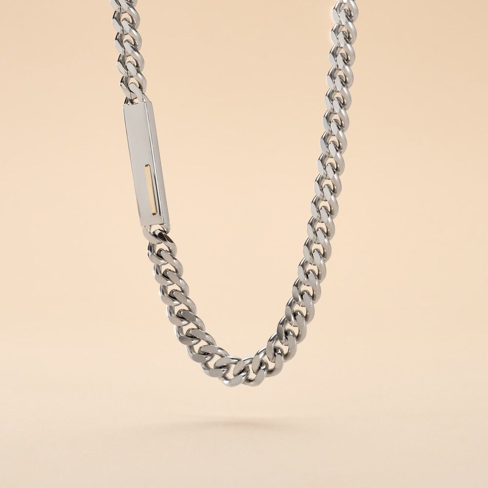 Collier Jourdan Olympe Acier Blanc - Colliers Homme | Marc Orian