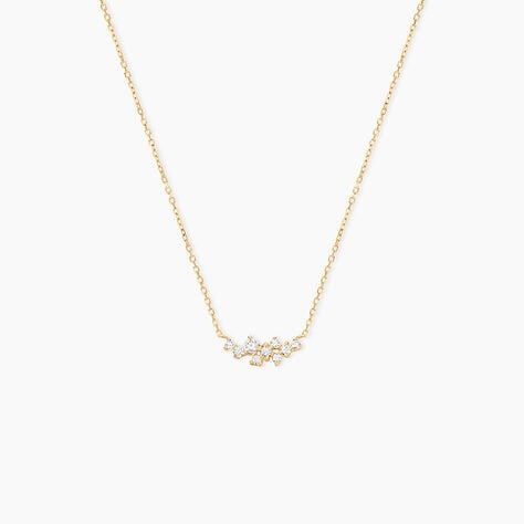 Collier Niu Or Jaune Oxyde De Zirconium - Colliers avec pierres Femme | Marc Orian
