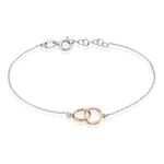Bracelet Argent Bicolore Virgino - Bracelets Anneaux Entrelaces Femme | Marc Orian