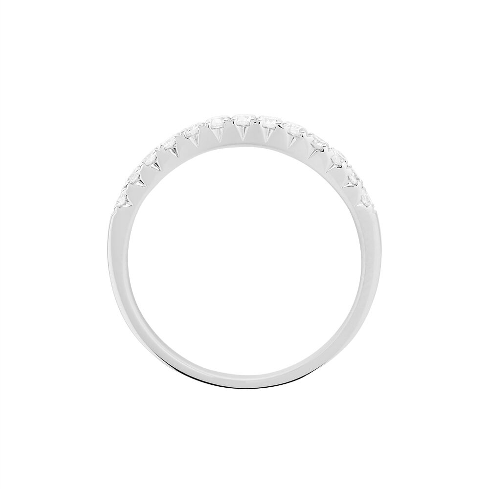 Alliance Pristina Or Blanc Diamant - Alliances avec pierres Femme | Marc Orian