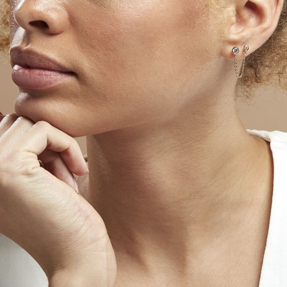 Bijou D'oreille Unitaire Jacinda Plaqué Or Jaune Oxyde De Zirconium - Piercings d'oreilles Femme | Marc Orian