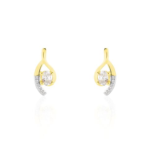 Boucles D'oreilles Sagesse Or Jaune Oxyde Oxyde - Puces Femme | Marc Orian