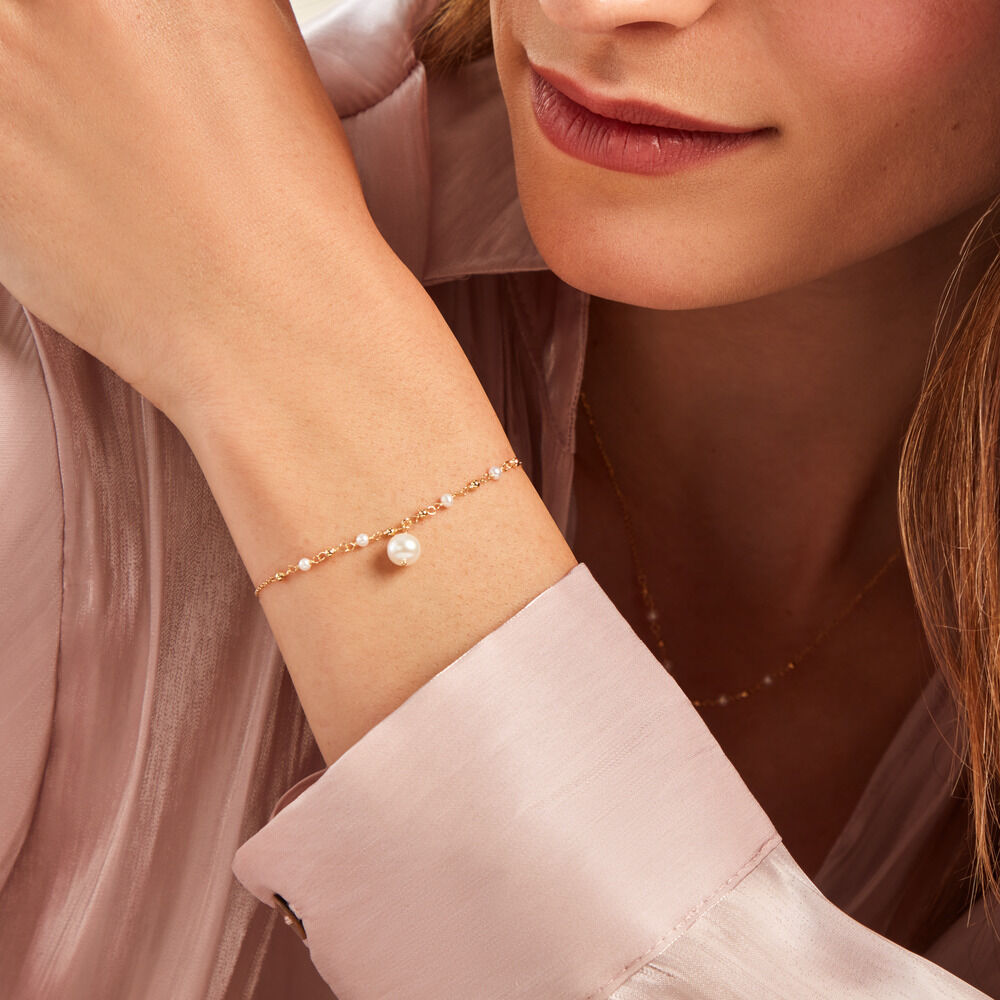 Bracelet Bindy Or Jaune Perle De Culture - Bracelets chaînes Femme | Marc Orian