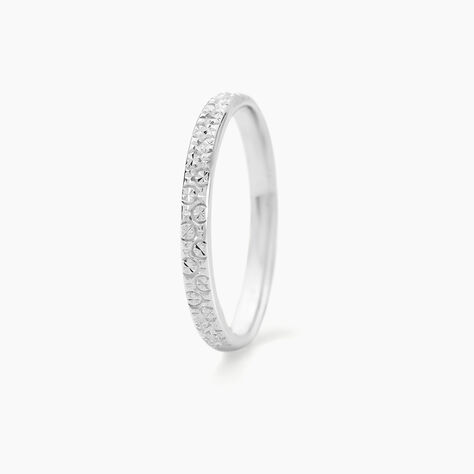 Alliance Fantaisie Diamantee Ruban Plat Or Blanc - Alliances duo Femme | Marc Orian