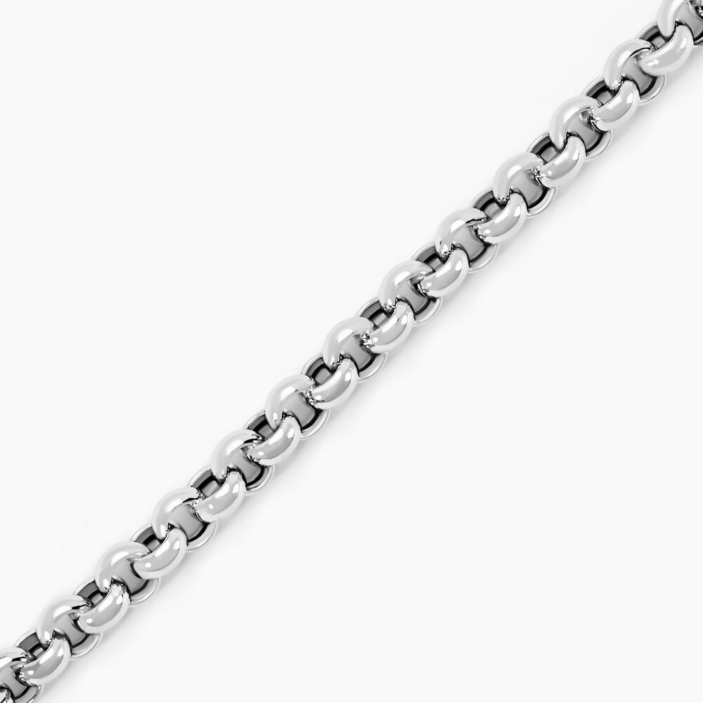 Bracelet Carola Maille Jaseron Argent Blanc - Bracelets mailles Femme | Marc Orian