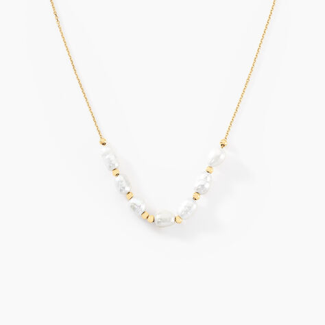 Collier Bron Or Jaune Perle De Culture - Colliers avec pierres Femme | Marc Orian